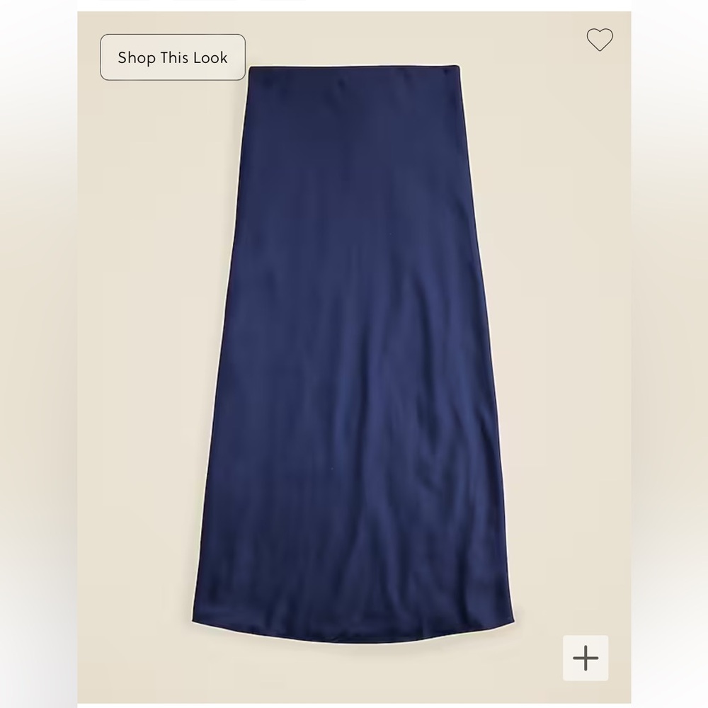 J.Crew Gwyneth Slip Skirt - Navy - S
